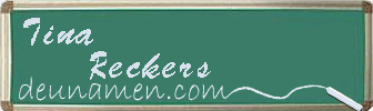 Tina Reckers Visitenkarte